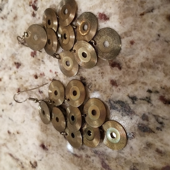 Cascading Disc Earrings - Picture 6 of 8